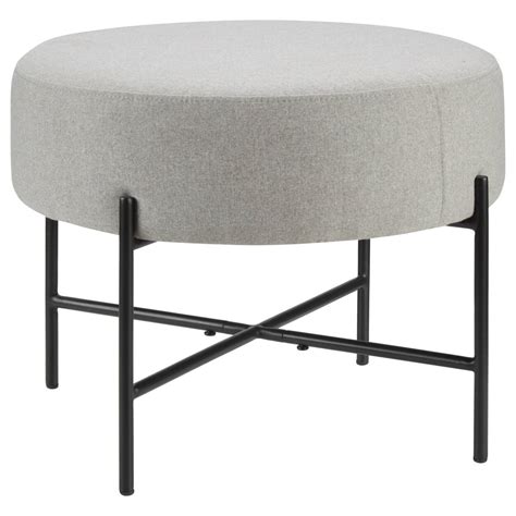 Metal Fabric Ottoman 